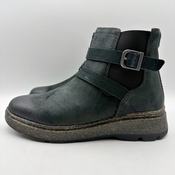 Clarks Womens Noralyn Ankle Boots US 8.5 Wide EU 39.5 Black Suede NIB - Picture 8 of 12